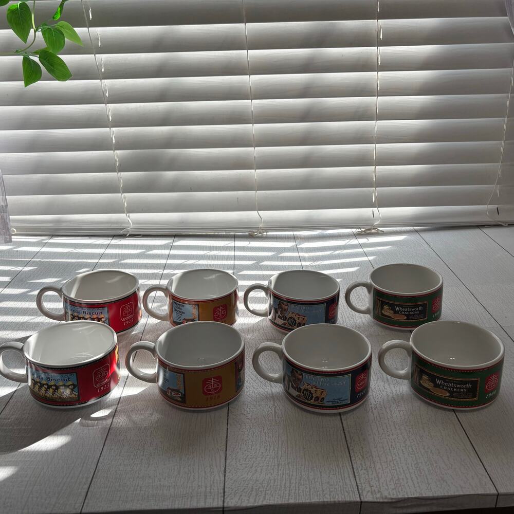Vintage NABISCO Advertising Soup Mug Bowl Set of 8
